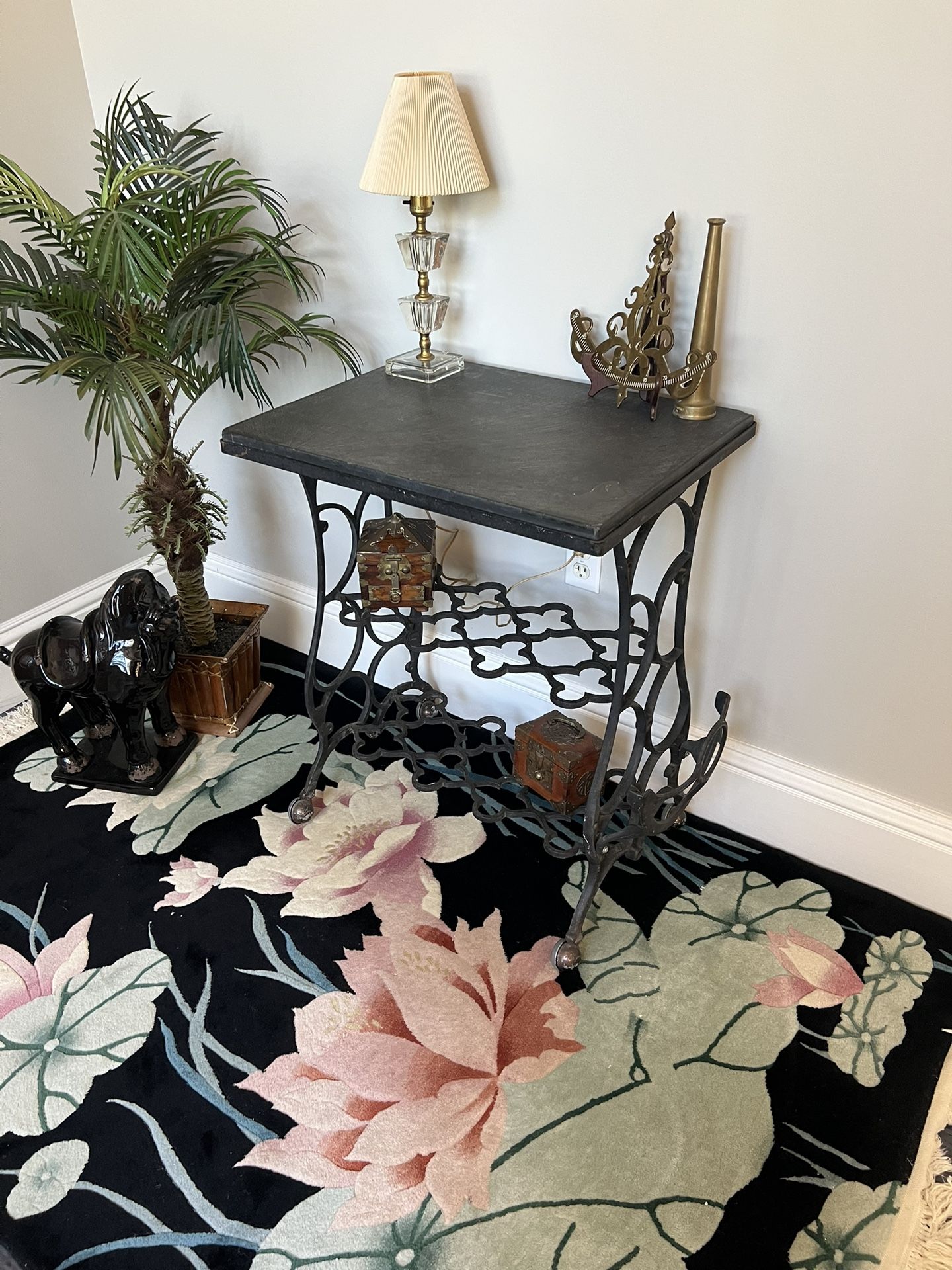 Antique Cast Iron Sewing Console Table (Delivery Service Available)