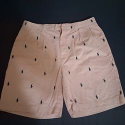 Pink Men's Polo Shorts