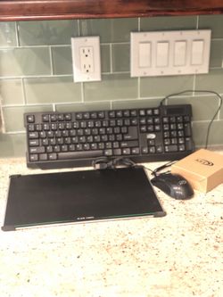 Wired Keyboard and Mouse & Mouse Pad