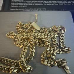 4MM Cuban Link With Diamond Jesus Pendant 10k With Lock Box 20 Inches Long 