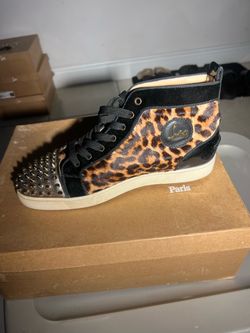 Christian Louboutin Leopard Spiked Red Bottoms