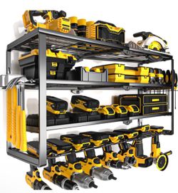 🔥 LAST ONE! 4-Layer Power Tool Organizer Wall Rack – Assembled - $49 🔥