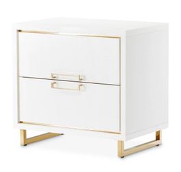 Palm Gate Nightstand contemporary Whitw