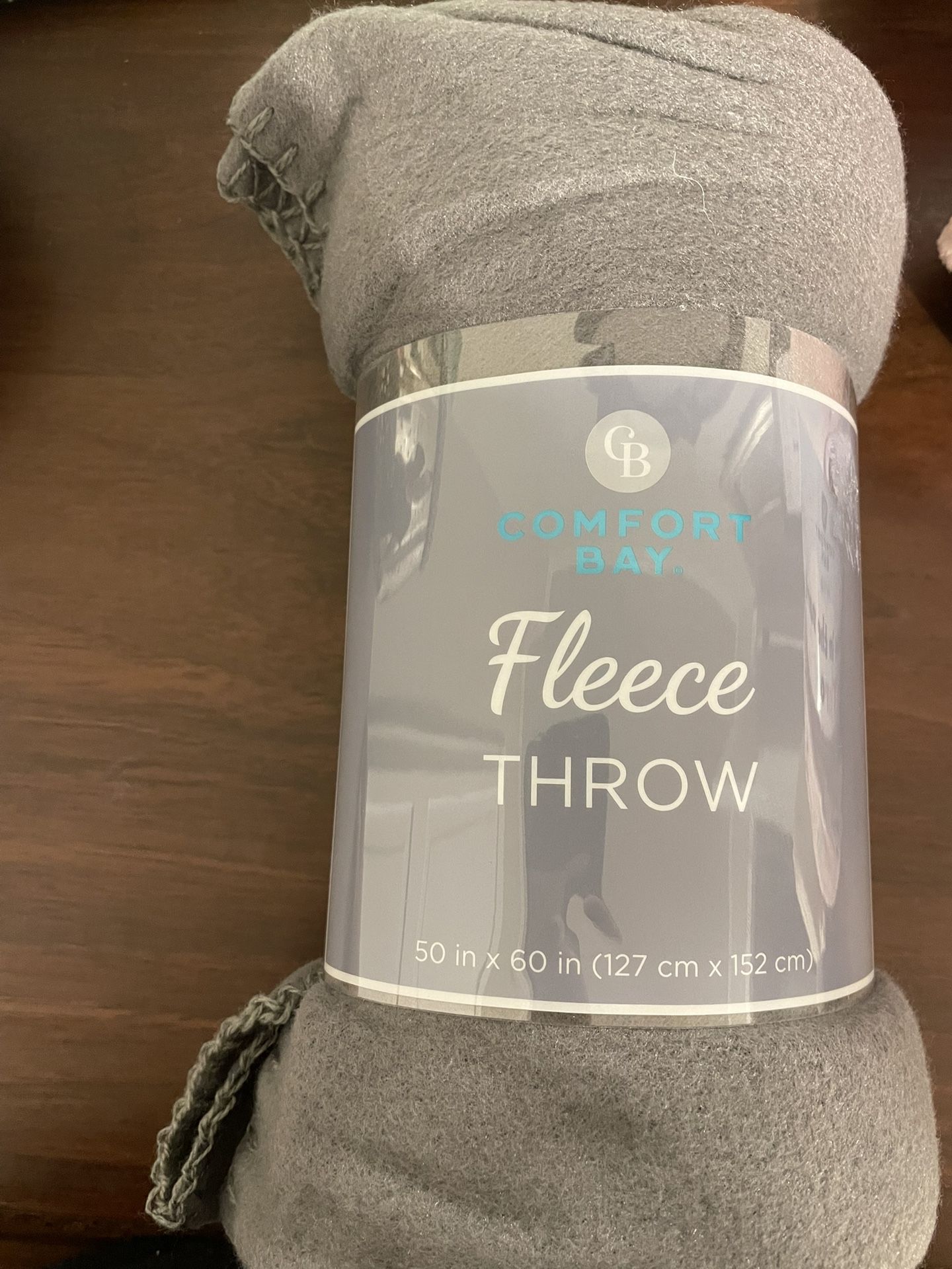 Grey Fleece Throw