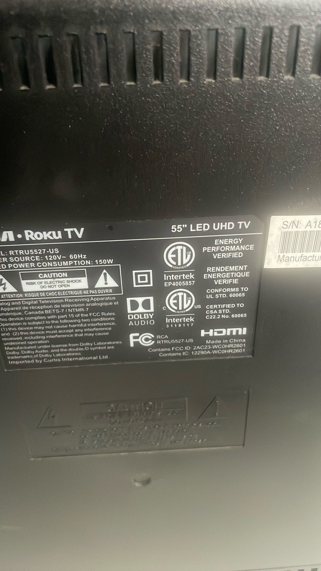 55inch Roku Tv