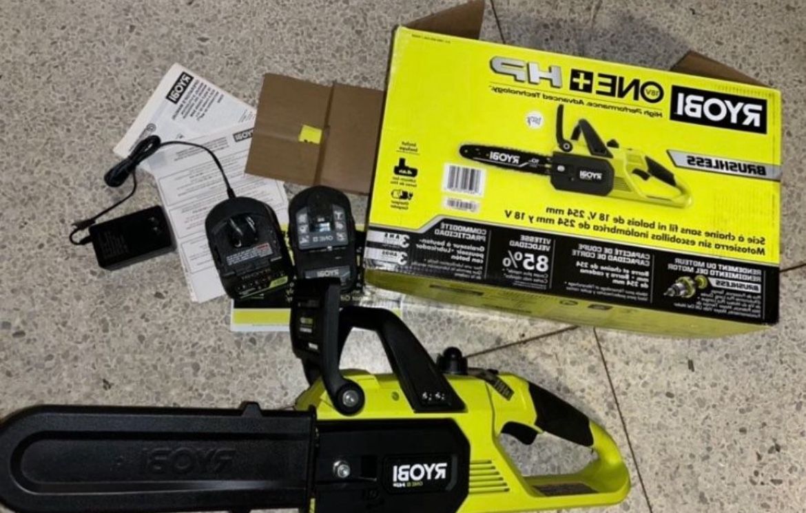 Ryobi 18v 10” ChainSaw With 4ah Battery And Charger