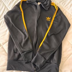 Vintage Adidas Track Jacket Size Medium Embroidered Logo Unisex