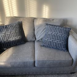 Gray Couch And Love Seat Set