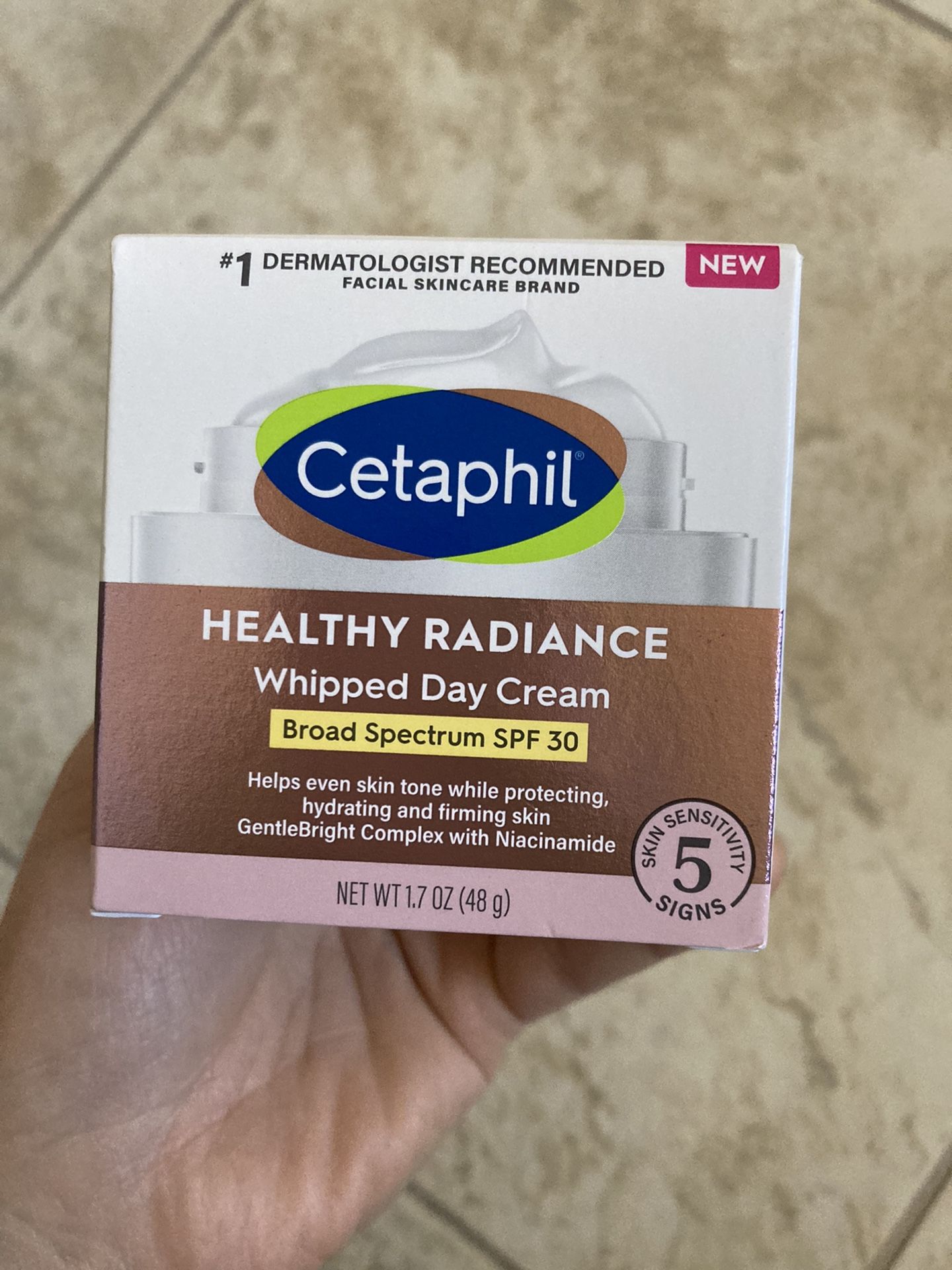 NWT Cetaphil Healthy Radiance Whipped Day Cream SPF 30