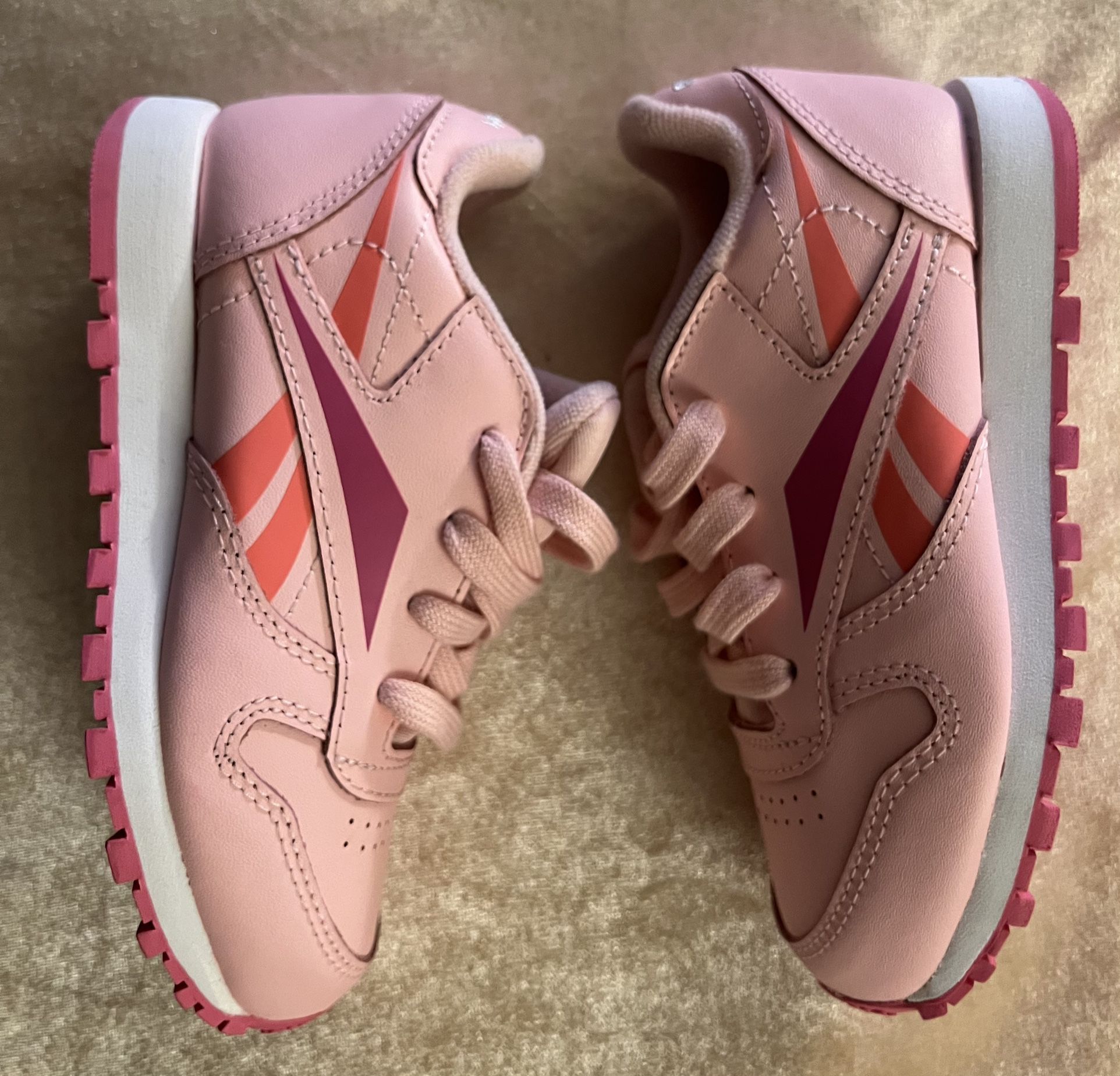 Tricolor Pink Reebok Sneakers Toddler Girls Size10 New W/o Box