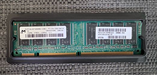 256MB PC133 desktop RAM stick made by Micron for Compaq