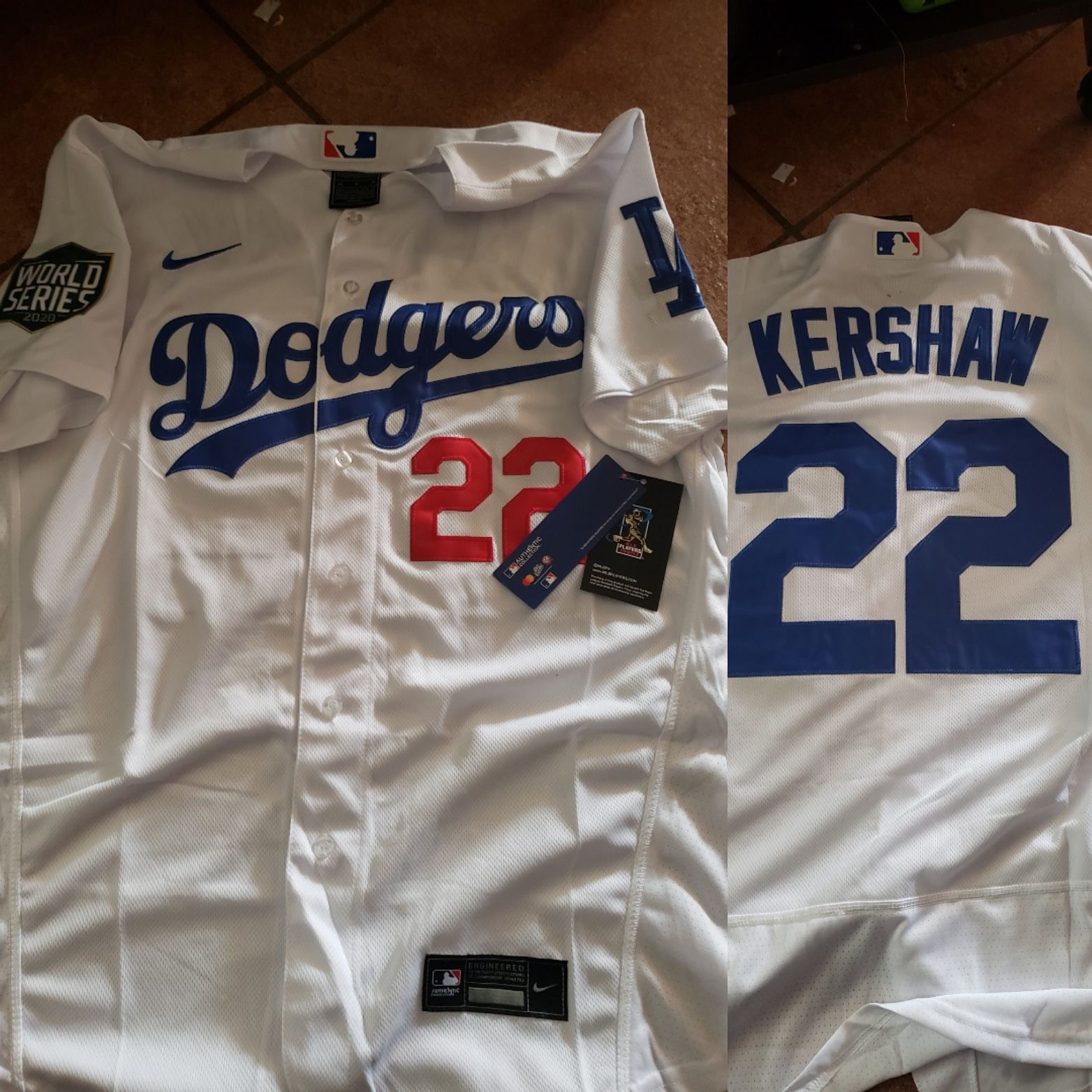 Dodgers kershaw jersey with World Series patch size medium to 3xl stitched firm price pick up only