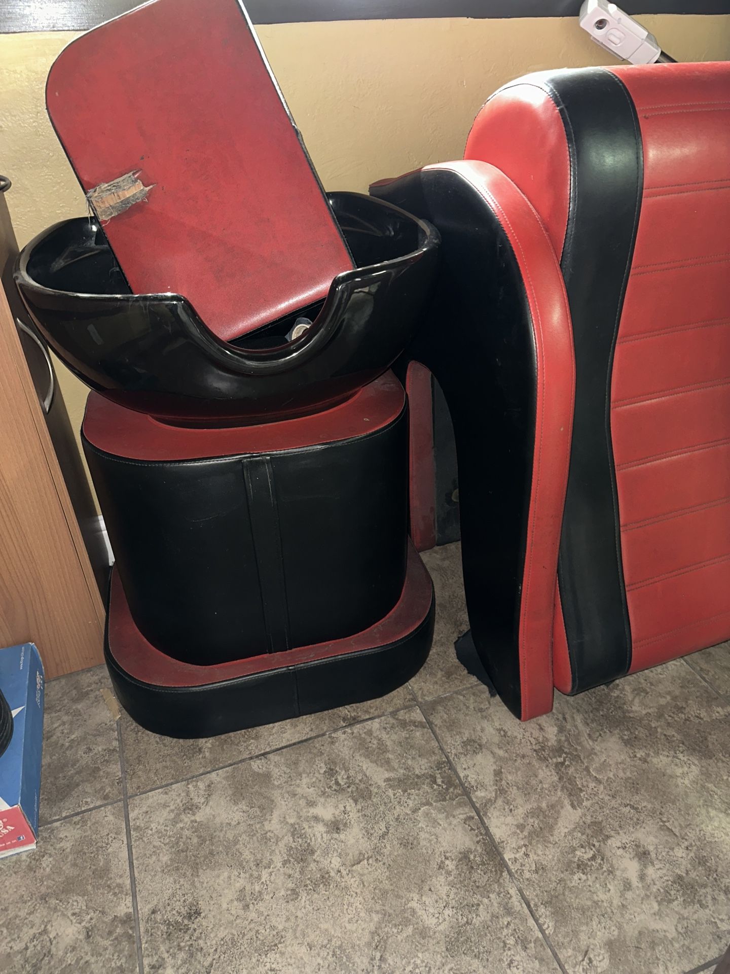 Barber Hair Wash Station With Chair