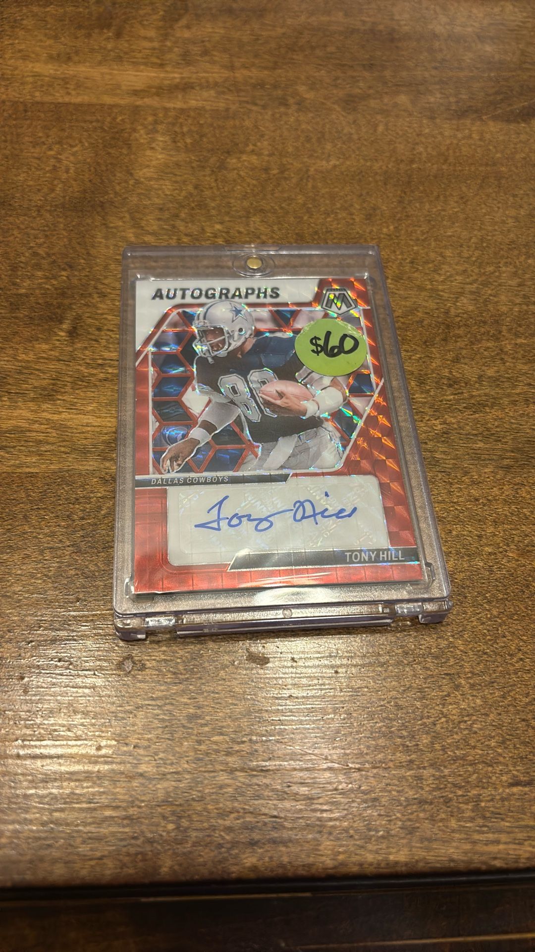 Dallas Cowboys Tony Hill /199 Red Parallel Auto 2024 Panini Mosaic Football