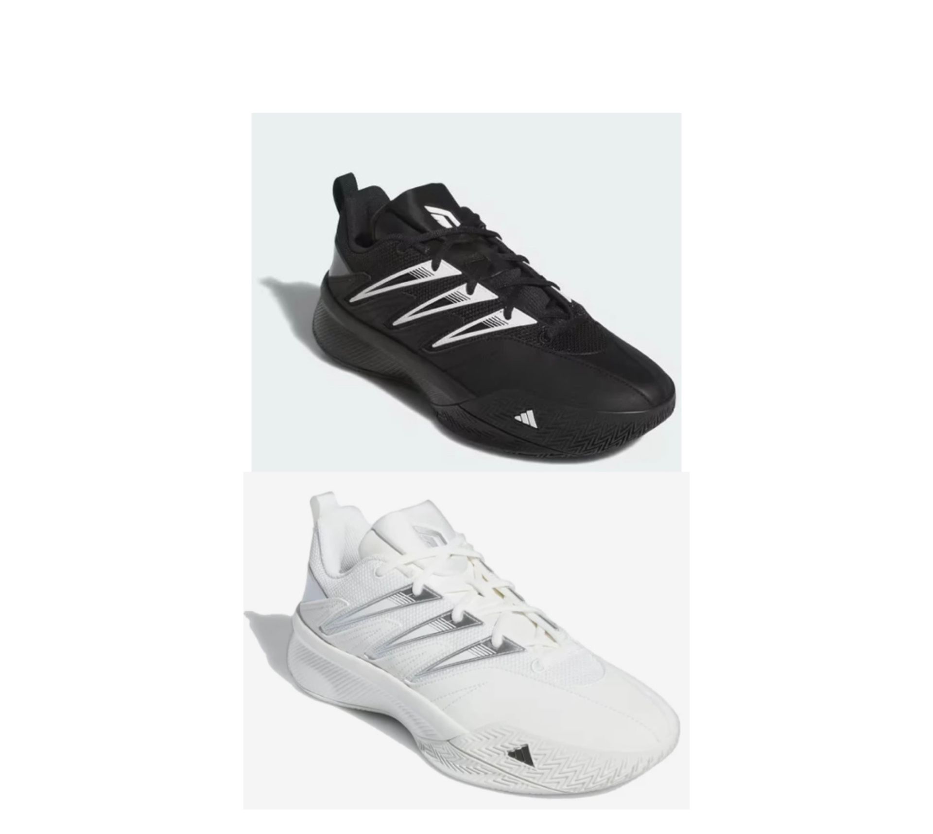 2 pair Bundle Adidas Dame Certified 3 Low White & Black Men’s sz 11 NEW no Box!
