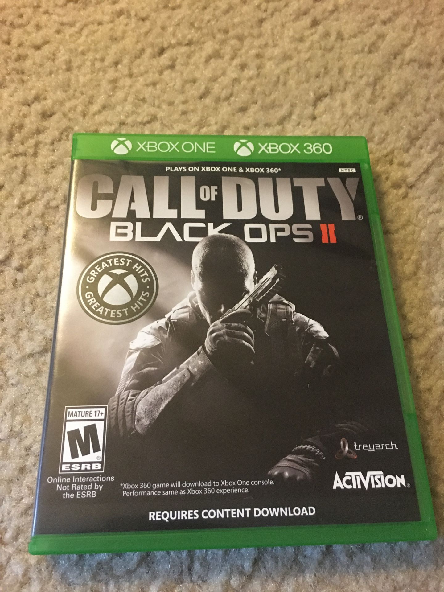 Call of duty black ops 2 for Xbox 1 and Xbox 360 no shipping text me if you want it