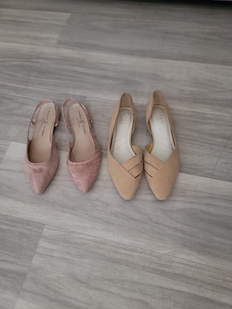 Size 7 Franco Sarto And Chinese Laundry Flats