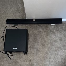 Vizio Sound Bar & Polk Audio Subwoofer