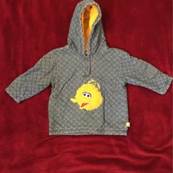 Vintage Sesame Street Big Bird Denim Hoodie 