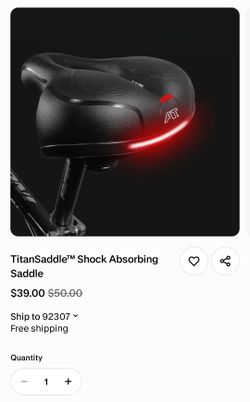 BRAND NEW! Shock Absorbing Saddle