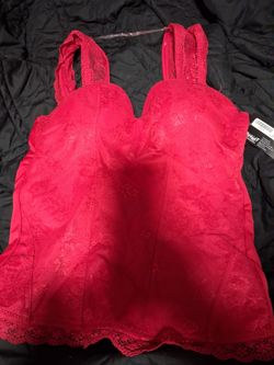 Red Lace Camisole Top with Tags