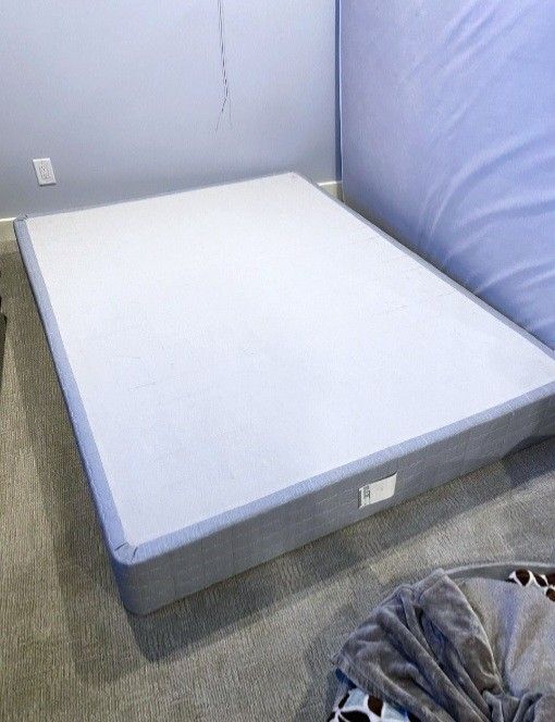 Newer Queen Ikea Hesstun Firm Eurotop Mattress, Boxspring, Bed Frame