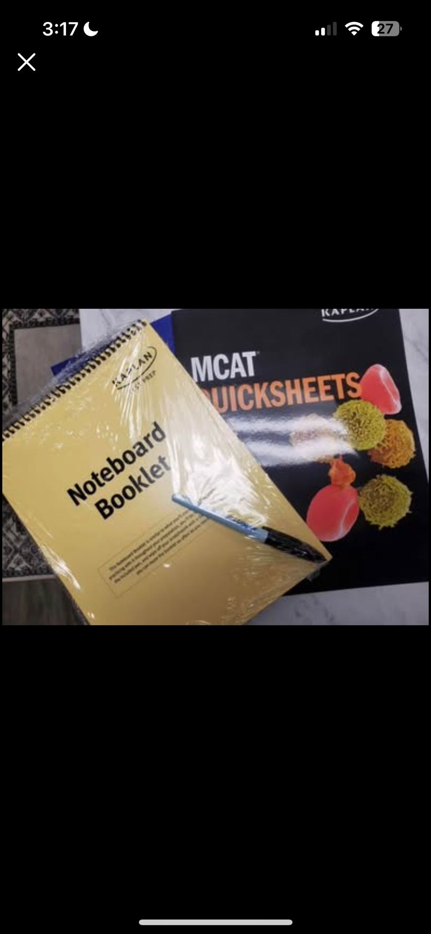 Kaplan MCAT Prep Bundle — 7 Books + Quicksheets + Notebook (Never Used)
