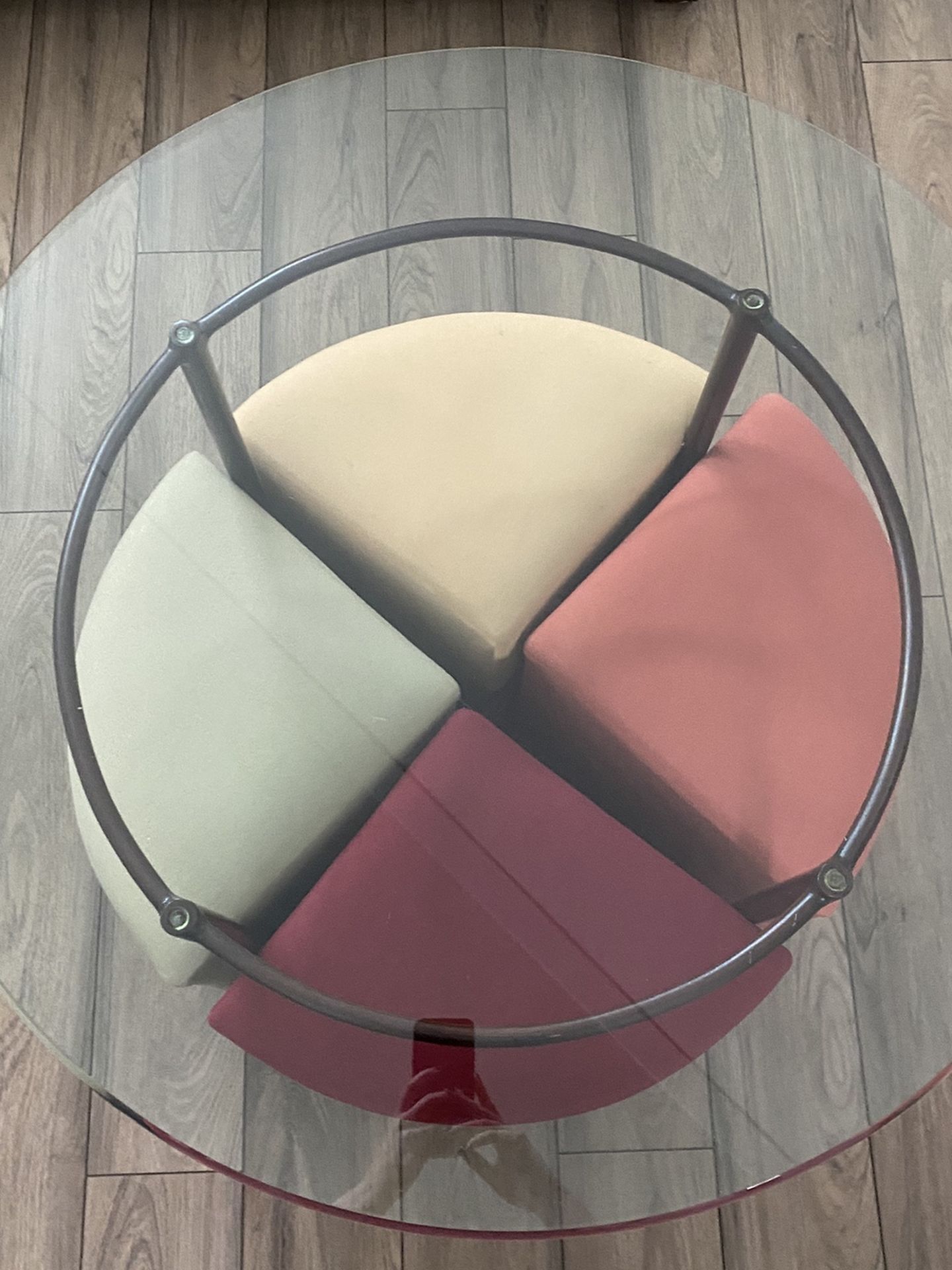 Round glass Kitchen table