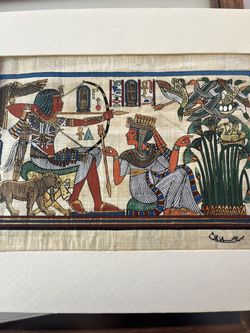 Egyptian Queen Mural In Frame 