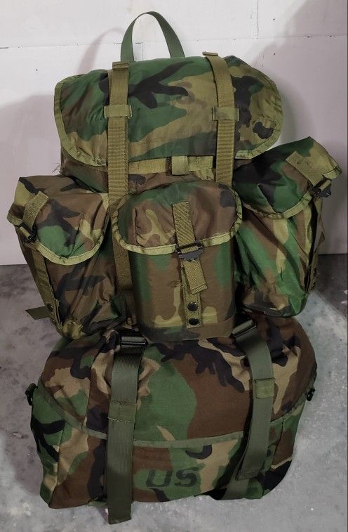 Military Ammo Alice pack with Hellcat Mod - M81 Woodland Camouflage