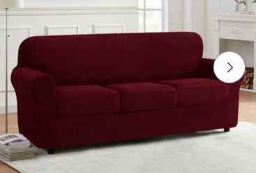 Soft Stretch Separate Box Cushion Sofa Slipcover