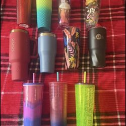 Metal/plastic mugs & Starbucks cups