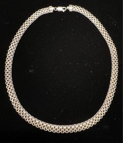 18” Sterling silver,  Bismarck Chain. 22.4g