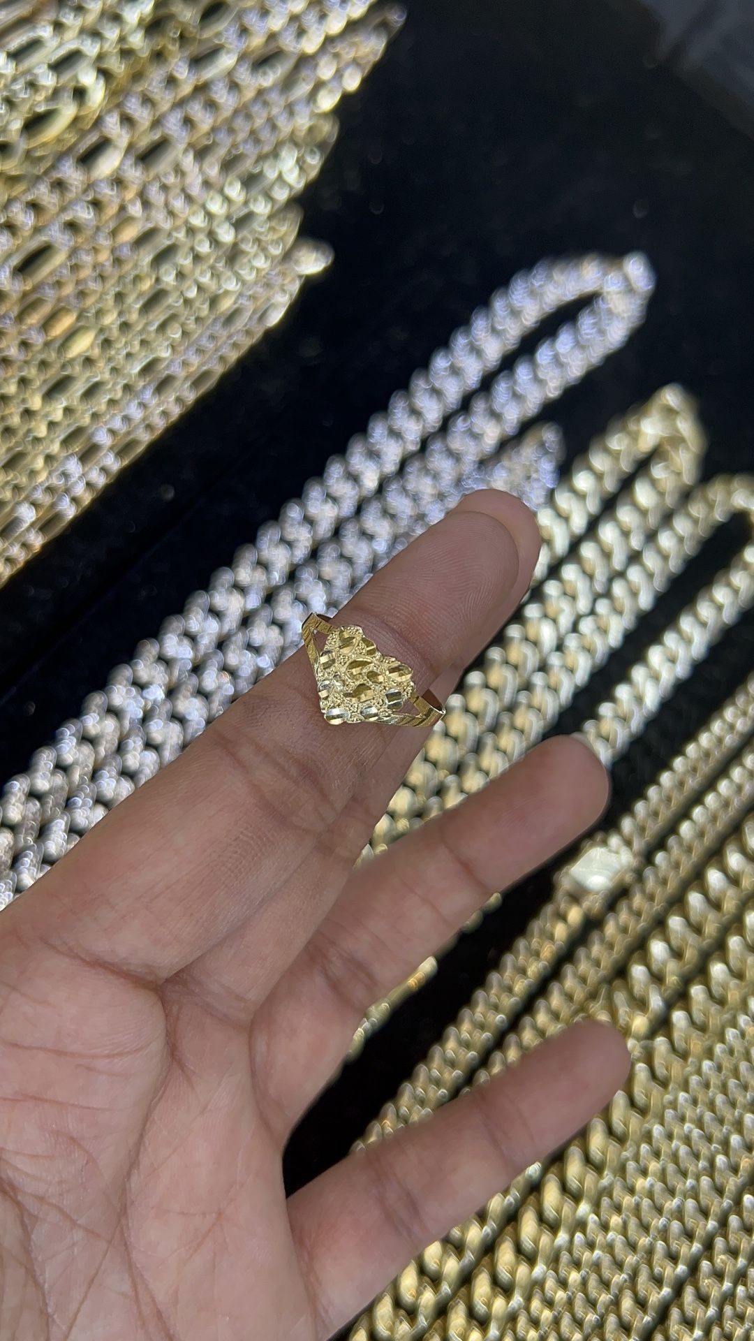Heart Nugget Ring 10kt Gold Mothers Day Special