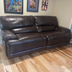 Couch Recliner Espresso Color Real Super Soft Real Leather From Macy’s 