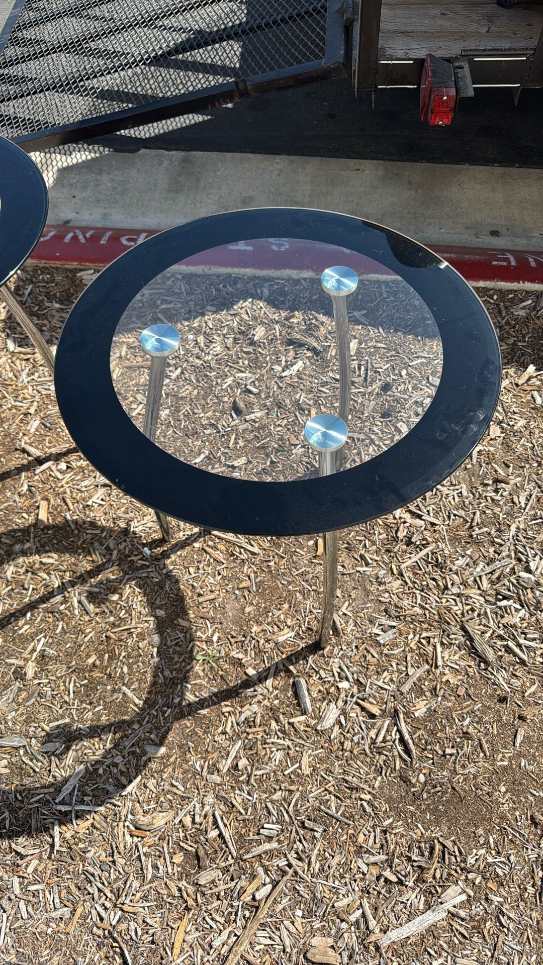 2 Glass Tables 