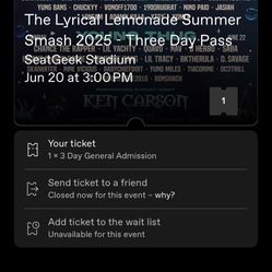Summer Smash GA 3 Day Pass