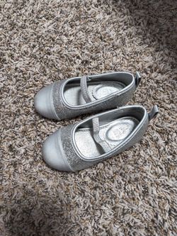 Silver Glitter flats
