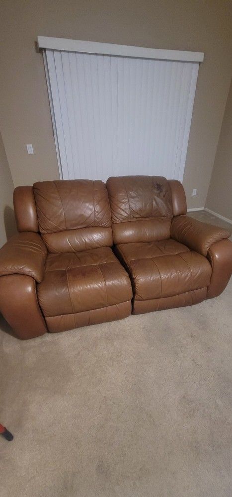 Leather Loveseat