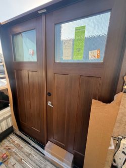 Double entry door  66.25 x 81.25    4 5/8 jamb  new