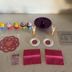American Girl Doll Gabriela’s Colorful Cupcake Set Complete