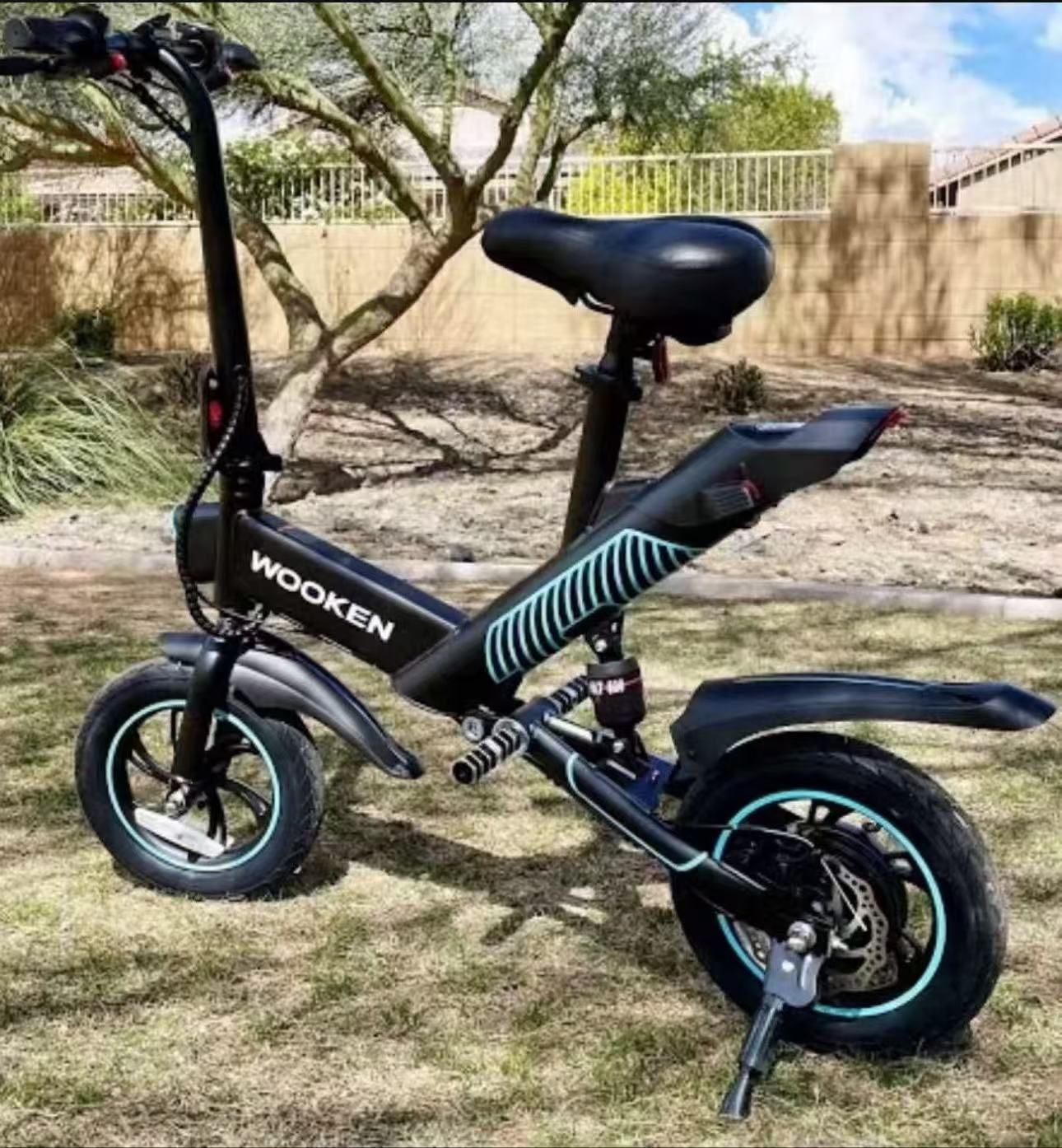 Electric Bike,Electric Scooter 12" Ebike 350W Folding Electric Bike,Electric Bicycle 15.5MPH,Mini Bikes for Adults/Teens,Waterproof Electric Mini Bike