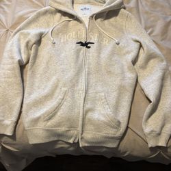 New Large Zip Up Hollister Hoodie