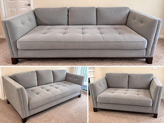 Rooms to go Grey sofa and love seat