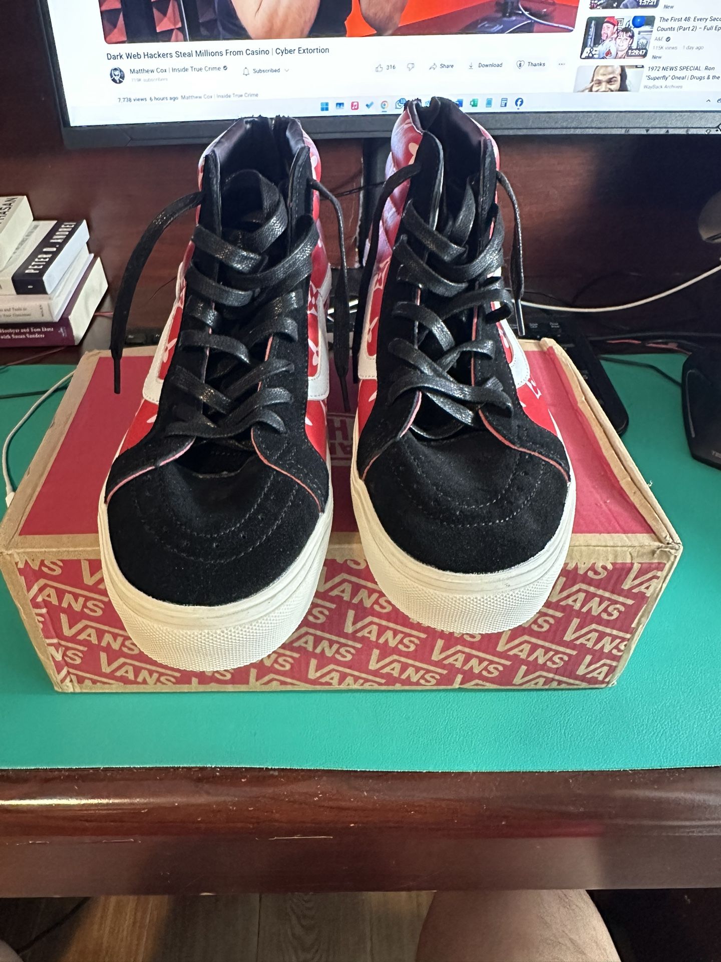 Vans Old Skool High Custom LV Sk8 Hi Men Size 10