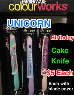 Farberware ColourWorks UNICORN Birthday Cake Stainless Steel Utensil NEW RARE
