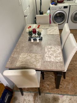 Marble Top Dining Table set