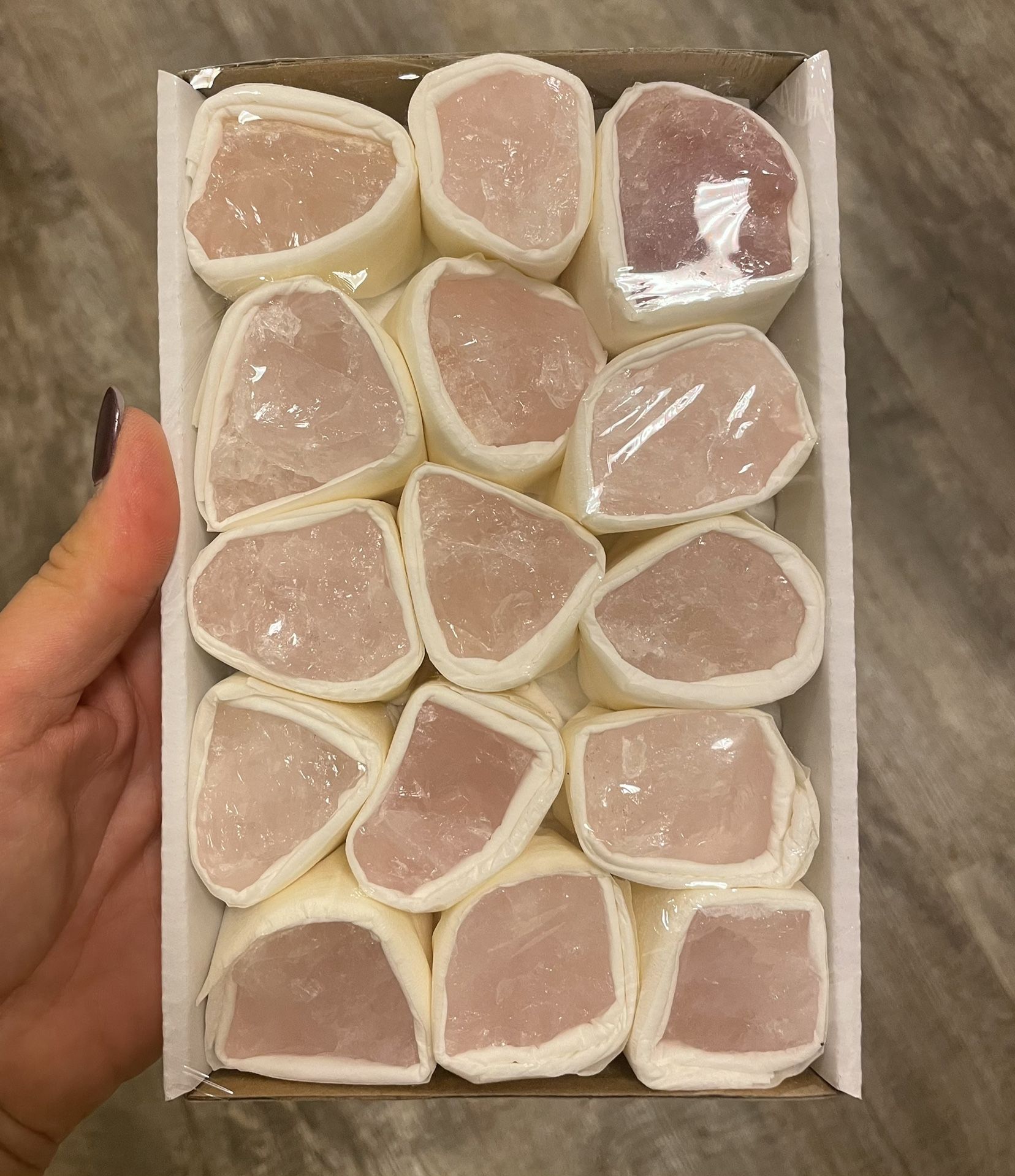 Bulk Box Of Raw Rose Quartz 