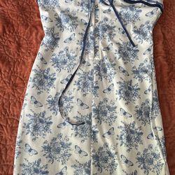 Floral and Butterfly Print Dress