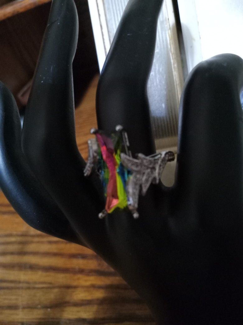 Shiny Multicolored Stone Ring